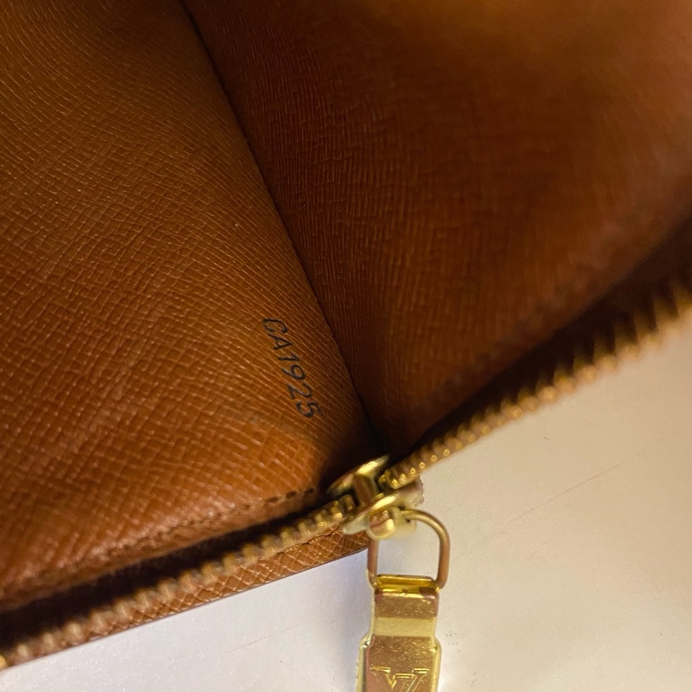 😍Auth Louis Vuitton Sarah Mono Long Wallet w/unbranded Gold Chunky Chain LN - Picture 6 of 11